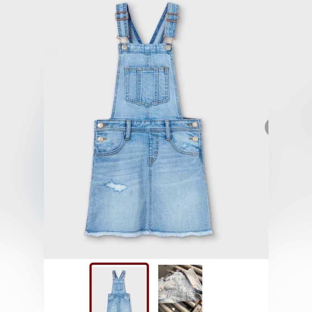 Girs' Jean Skirta - Cat & Jack™ Ight Wash SIZE L